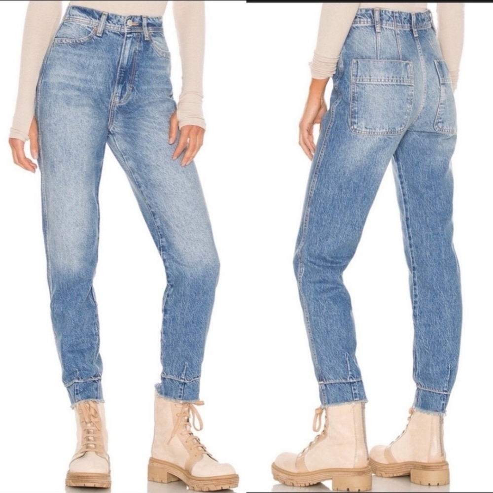 Free People Marion High Waisted Patch Back Pocket Jeans Size 26 NEW! - Picture 1 of 16